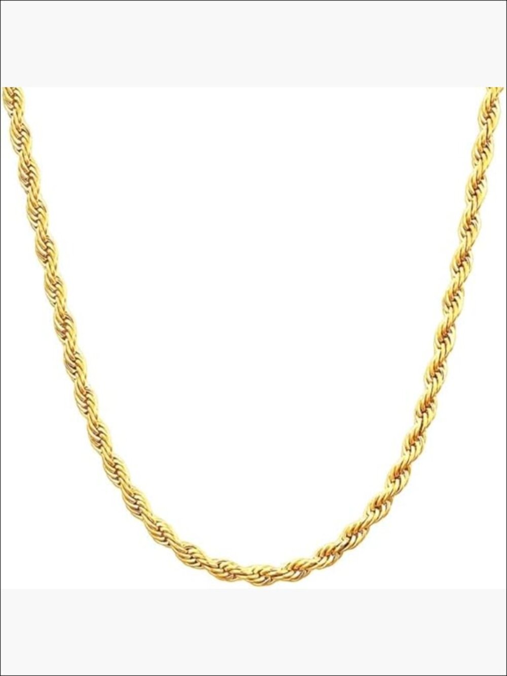 14K Solid Gold Rope Chain Necklace Unisex 1.5mm-4.2mm 16-36in